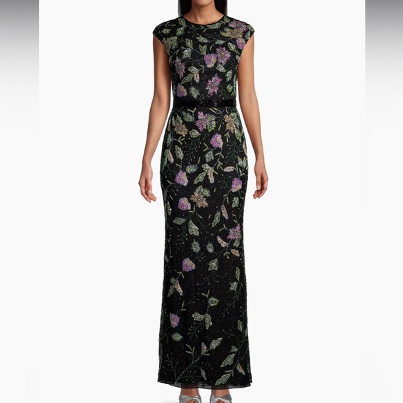 Mac Duggal | As-Is Floral Beaded Column Gown - Picture 1 of 11
